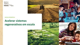 NOSSA PROMESSA
Acelerar sistemas
regenerativos em escala
Imagens
apenas
para
uso
interno
 