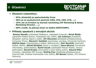 BOOTCAMP pro podnikatele - představení 2009