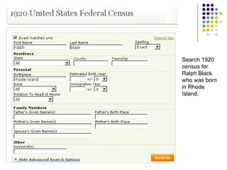 Federal Census Records 1790-1930