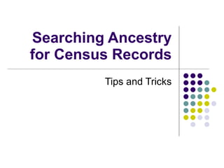 Federal Census Records 1790-1930