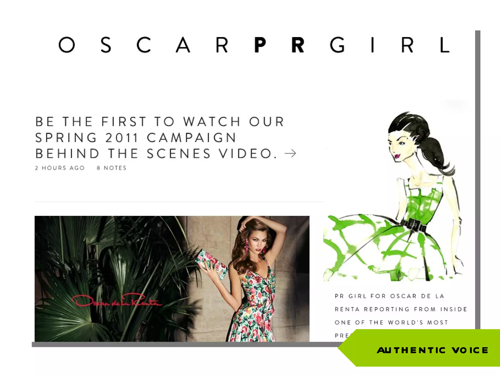 An Authentic Voice on Corporate Blog AUTHENTIC VOICE 