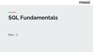Bootcamp sql fundamental | PPT