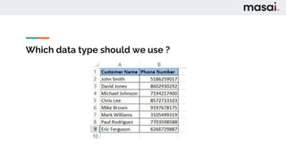Which data type should we use ?
 