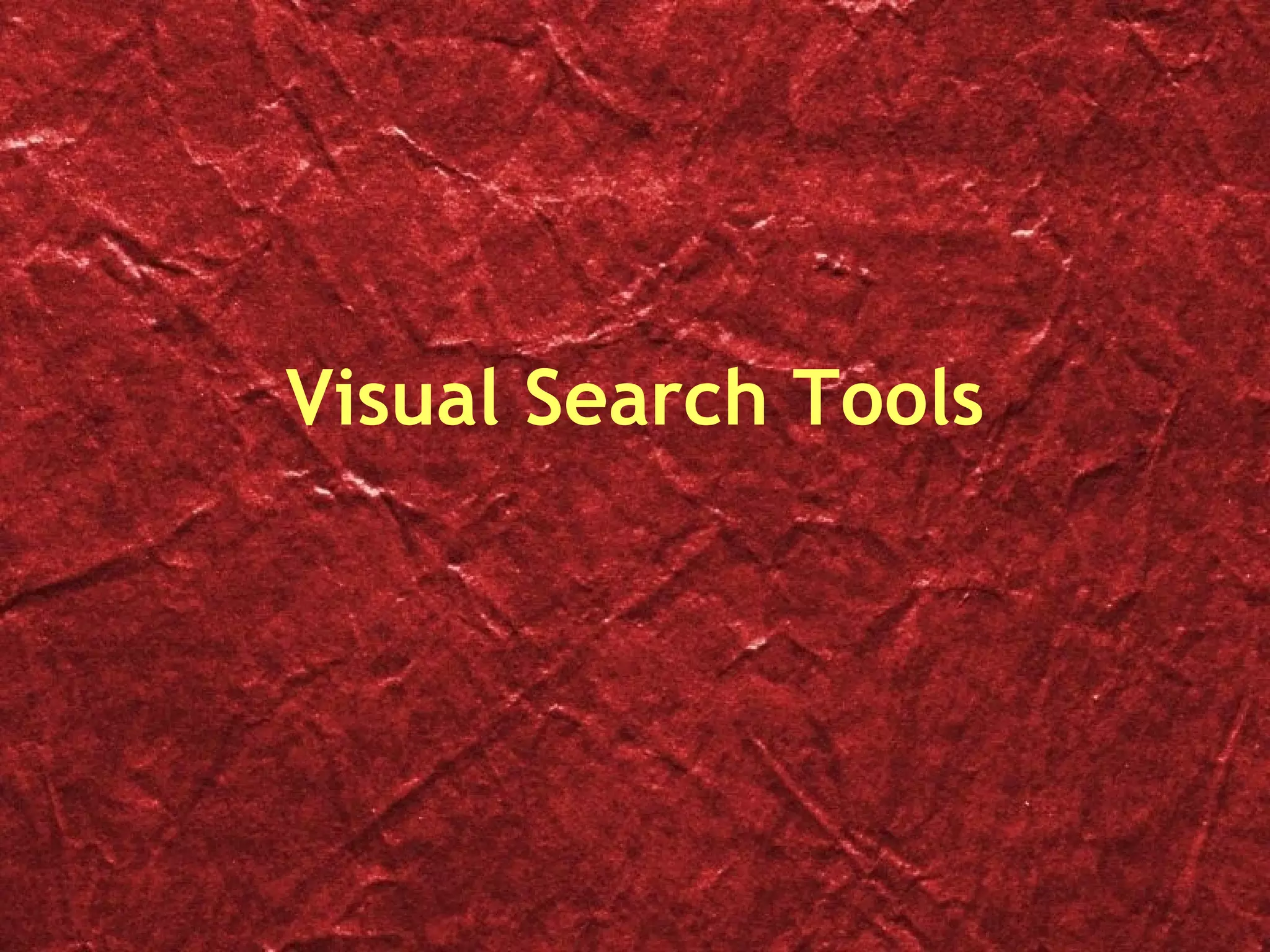 Visual Search Tools 