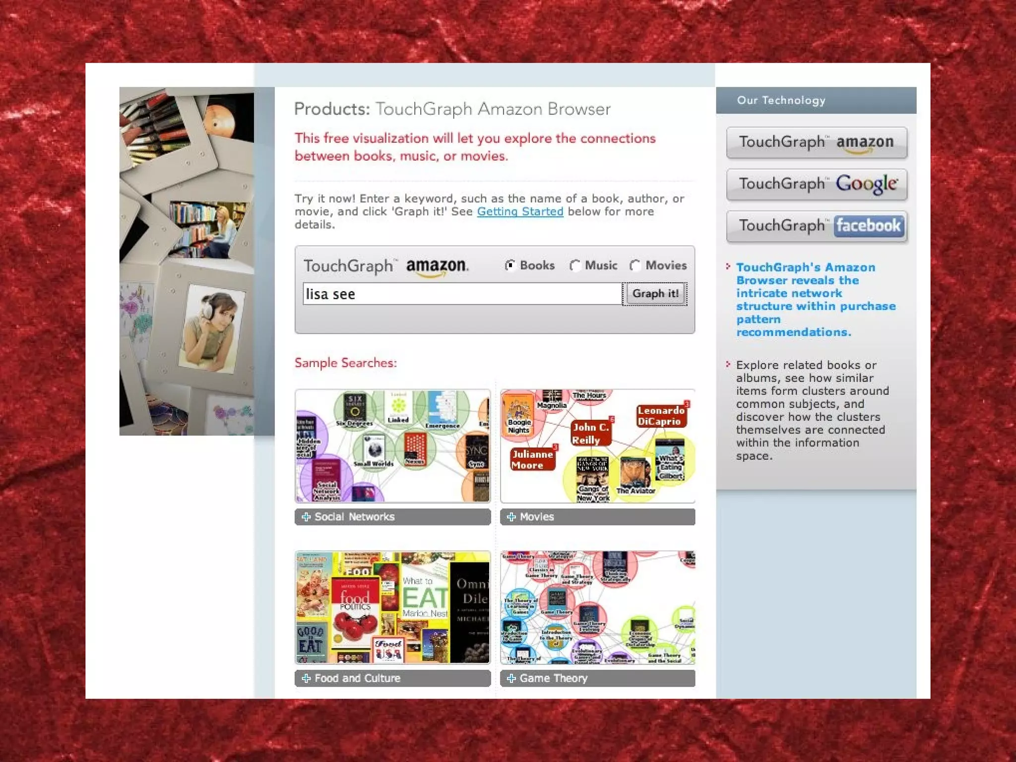 Touchgraph Amazon browser 