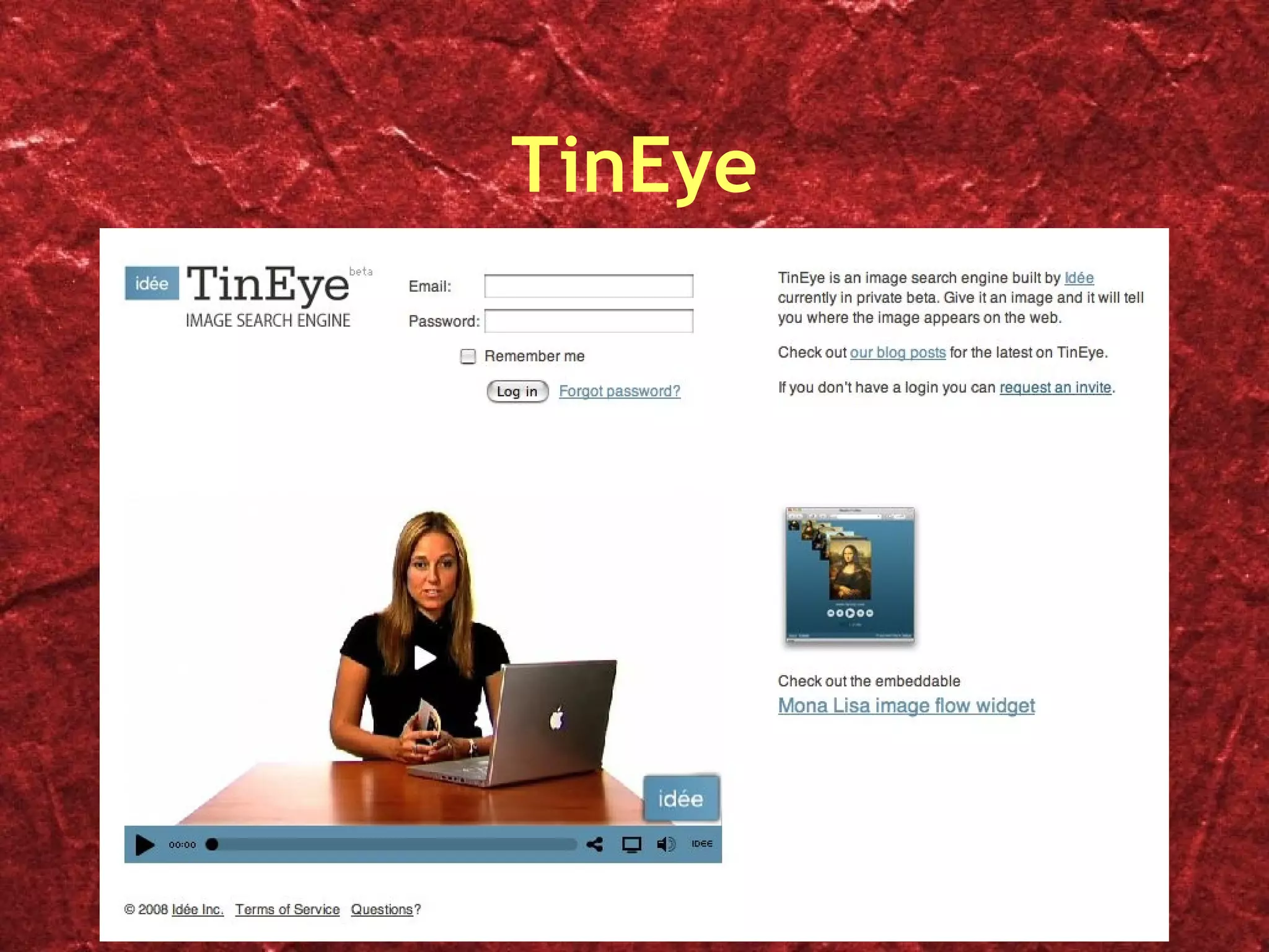 TinEye Searches from a seed images 
