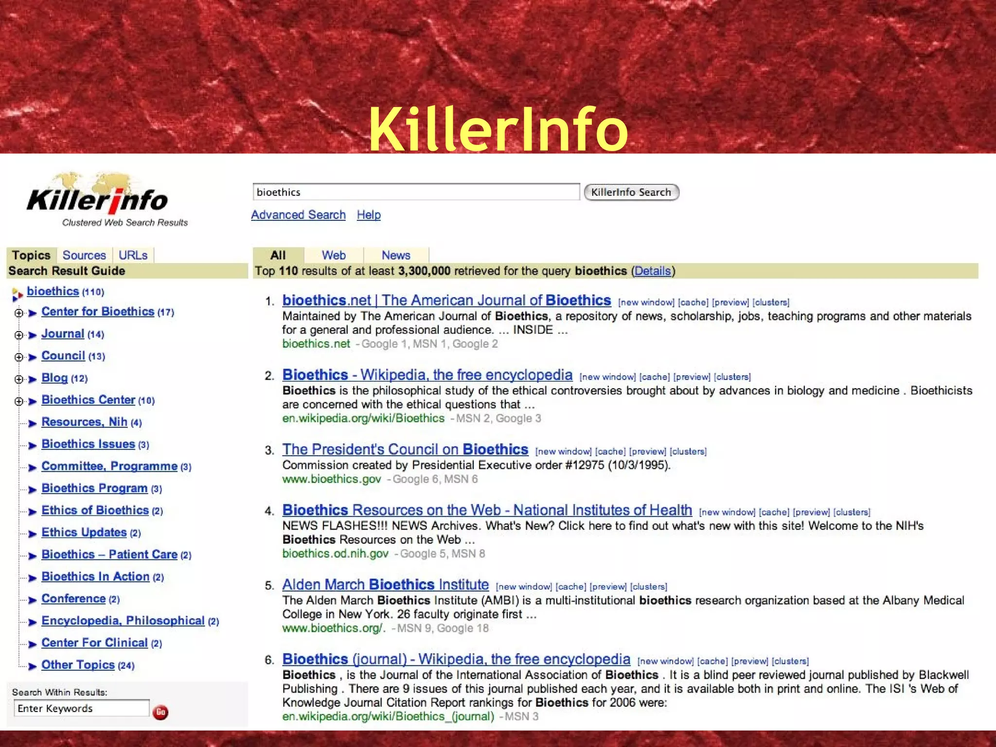 KillerInfo Bioethics - concepts 