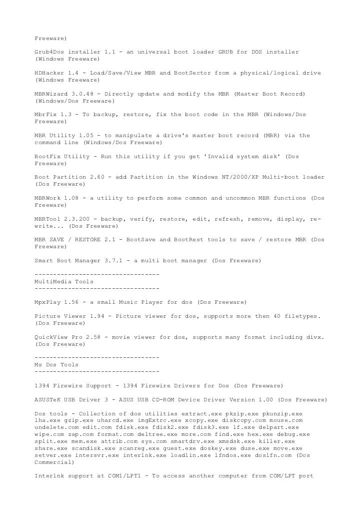 Grub4dos installer 1.1 zip free