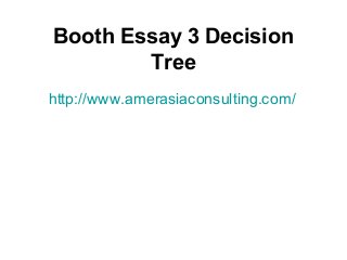 Booth Essay 3 Decision
Tree
http://www.amerasiaconsulting.com/

 