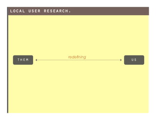 local user research: taking the 'ass' out of assumption