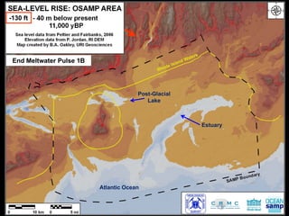 -130 ft




 End Meltwater Pulse 1B




                                       Post-Glacial
                                          Lake



                                                      Estuary




                          Atlantic Ocean
 