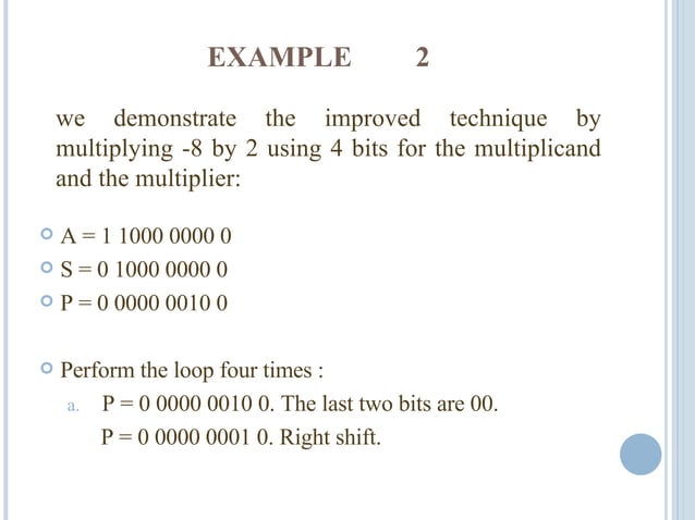 Booths Multiplication Algorithm | PPT