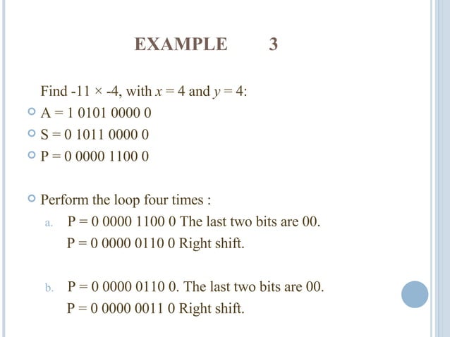 Booths Multiplication Algorithm | PPT | Physics | Science