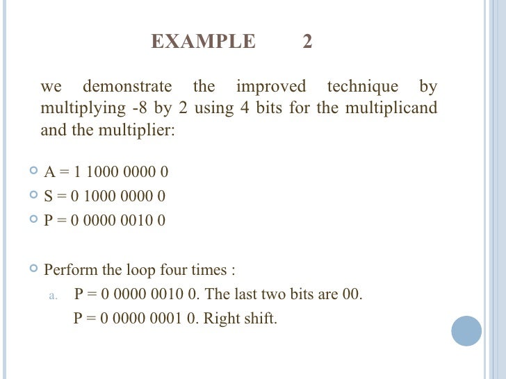 Booths multiplication algorithm