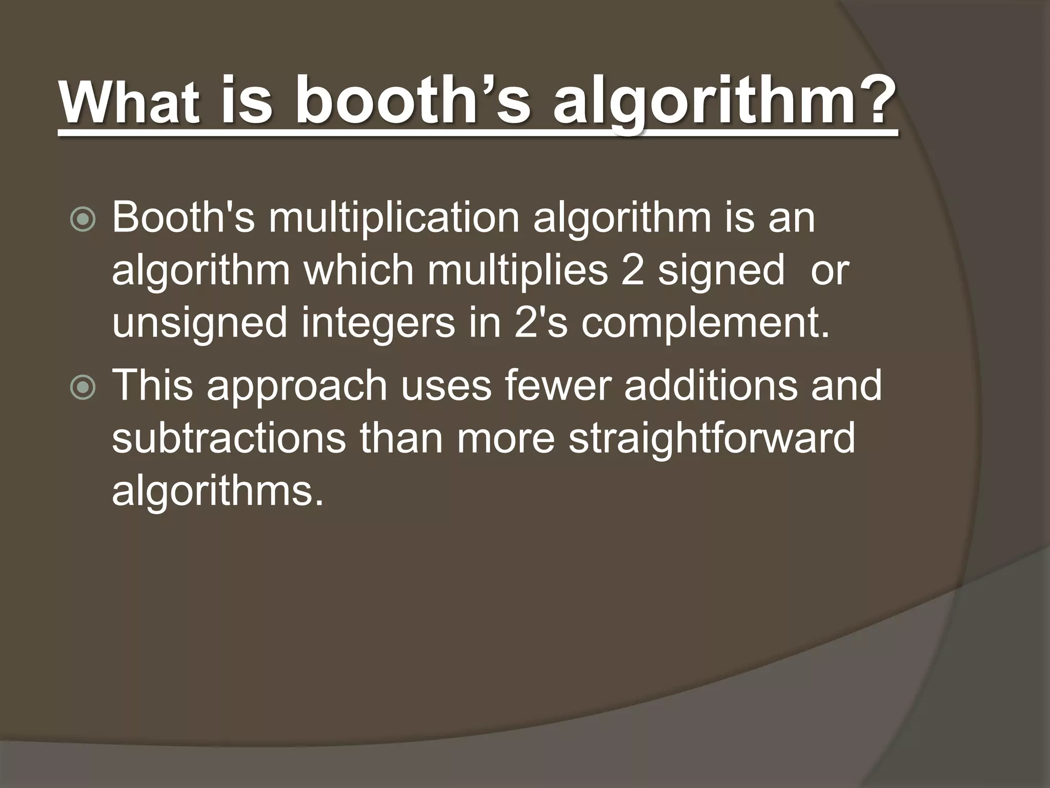 Booth’s algorithm.(a014& a015) | PPTX