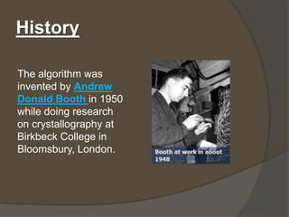 Booth’s algorithm.(a014& a015) | PPTX