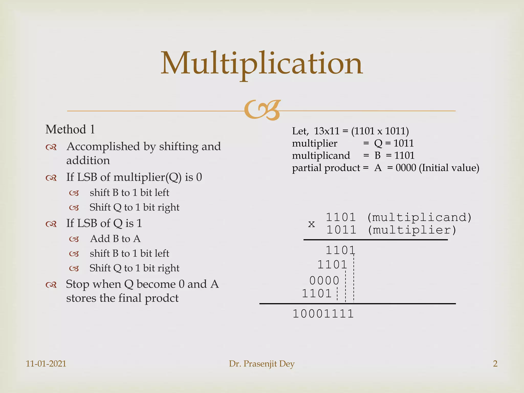Booth's algorithm | PPT