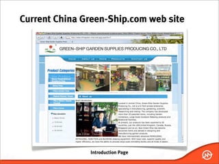 Current China Green-Ship.com web site




               Introduction Page
 