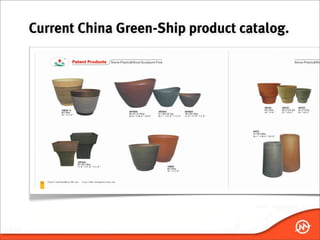 Current China Green-Ship product catalog.
 