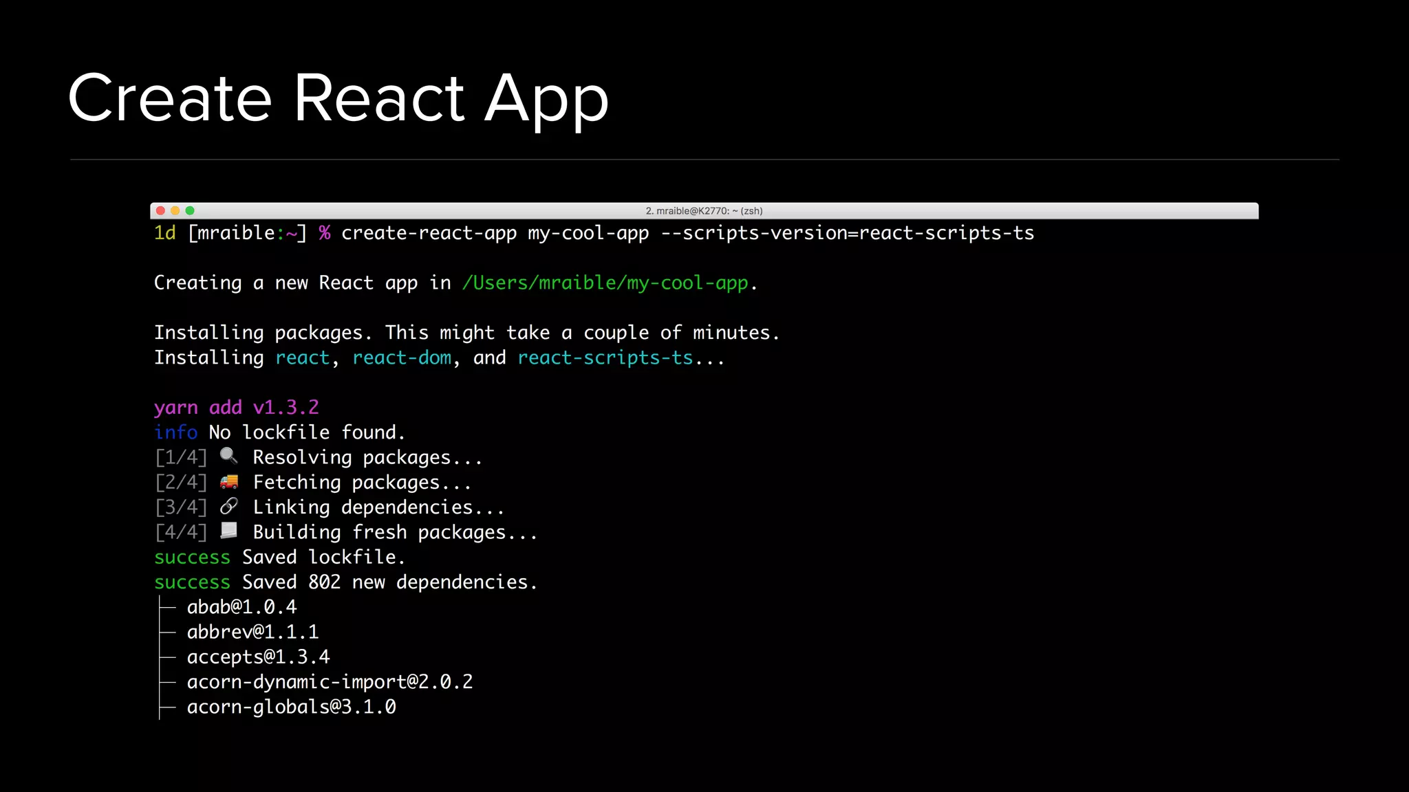 Create React App
 