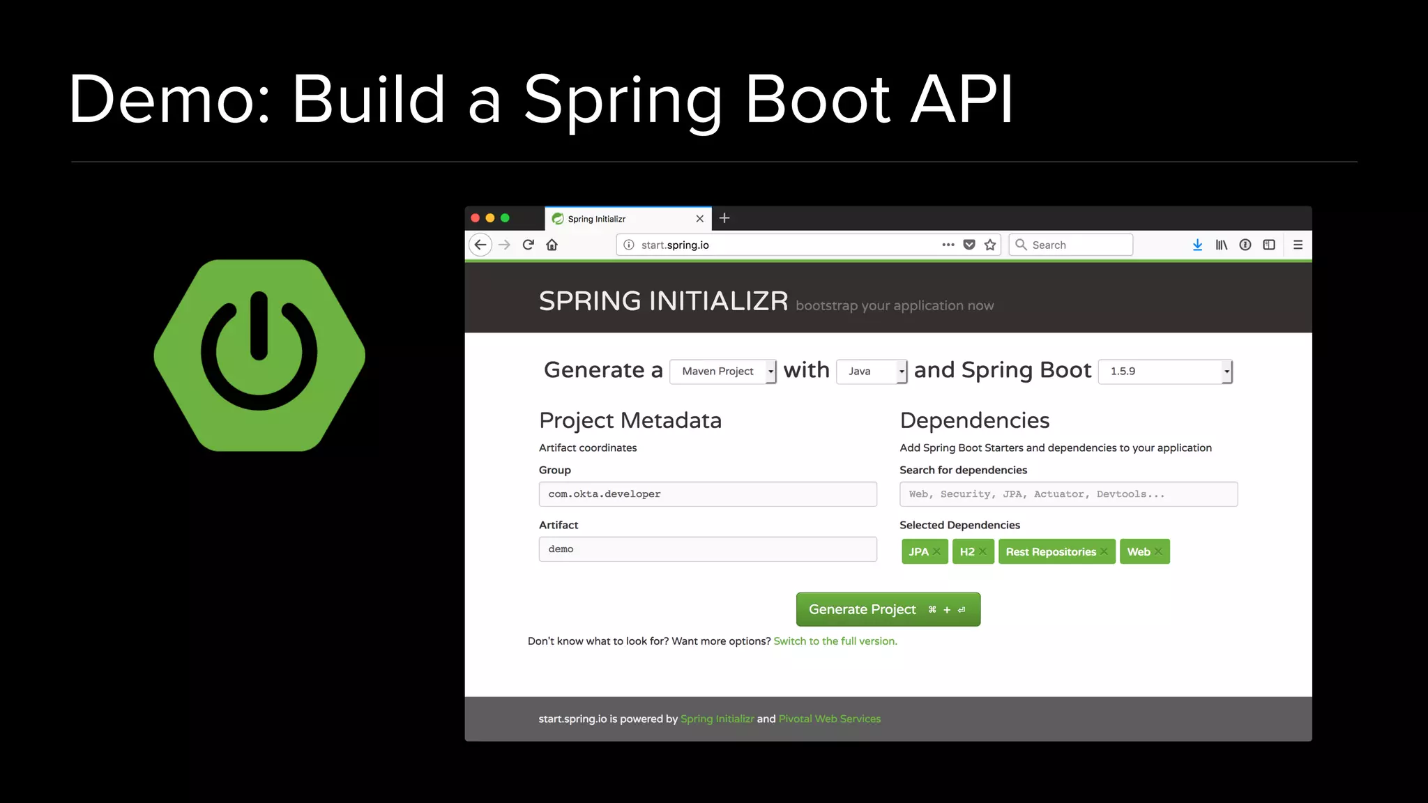 Demo: Build a Spring Boot API
 