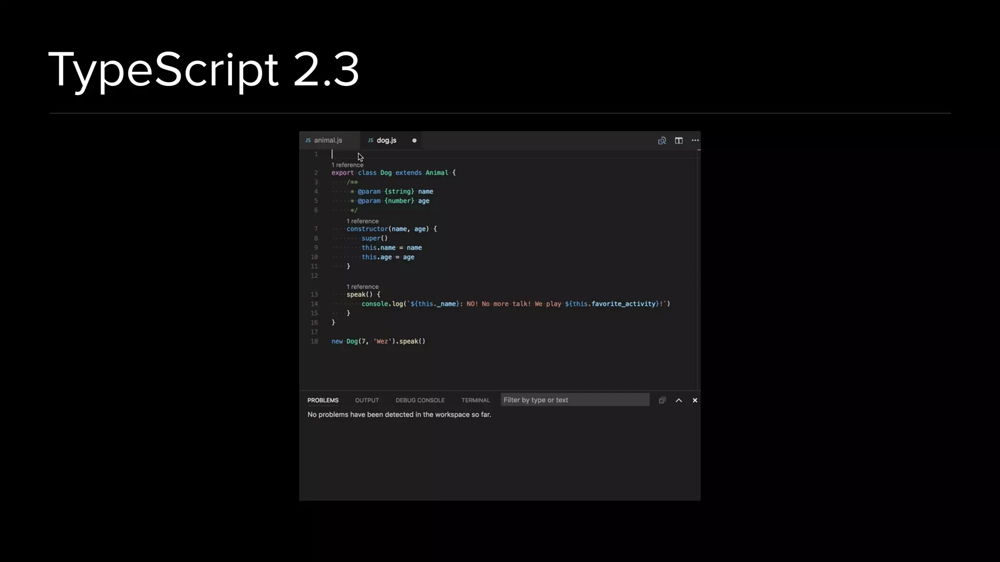 TypeScript 2.3
 