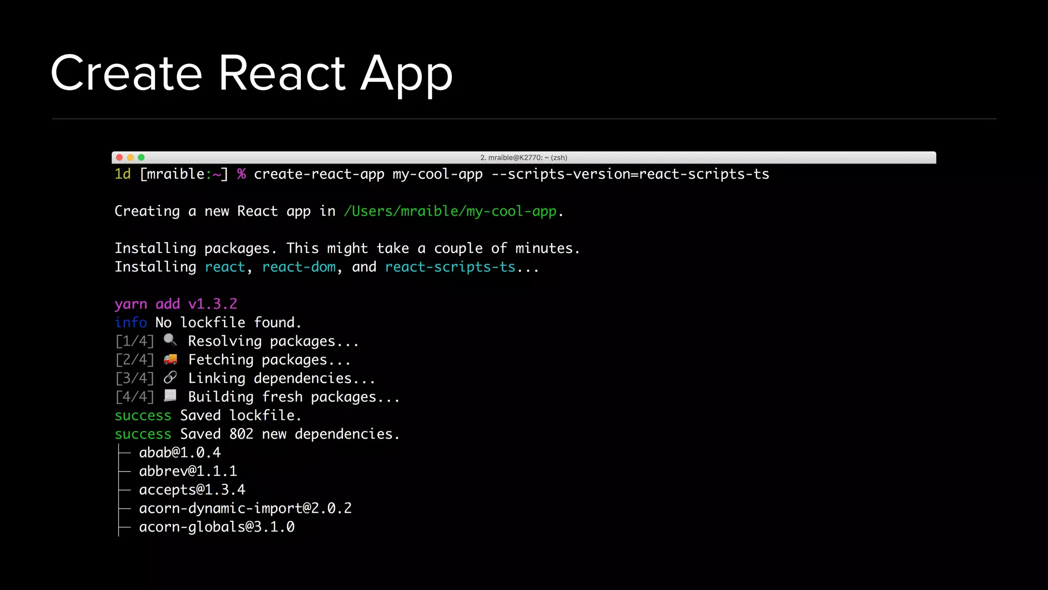Create React App
 