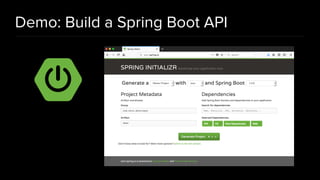 Demo: Build a Spring Boot API
 
