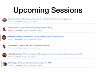Upcoming Sessions
 