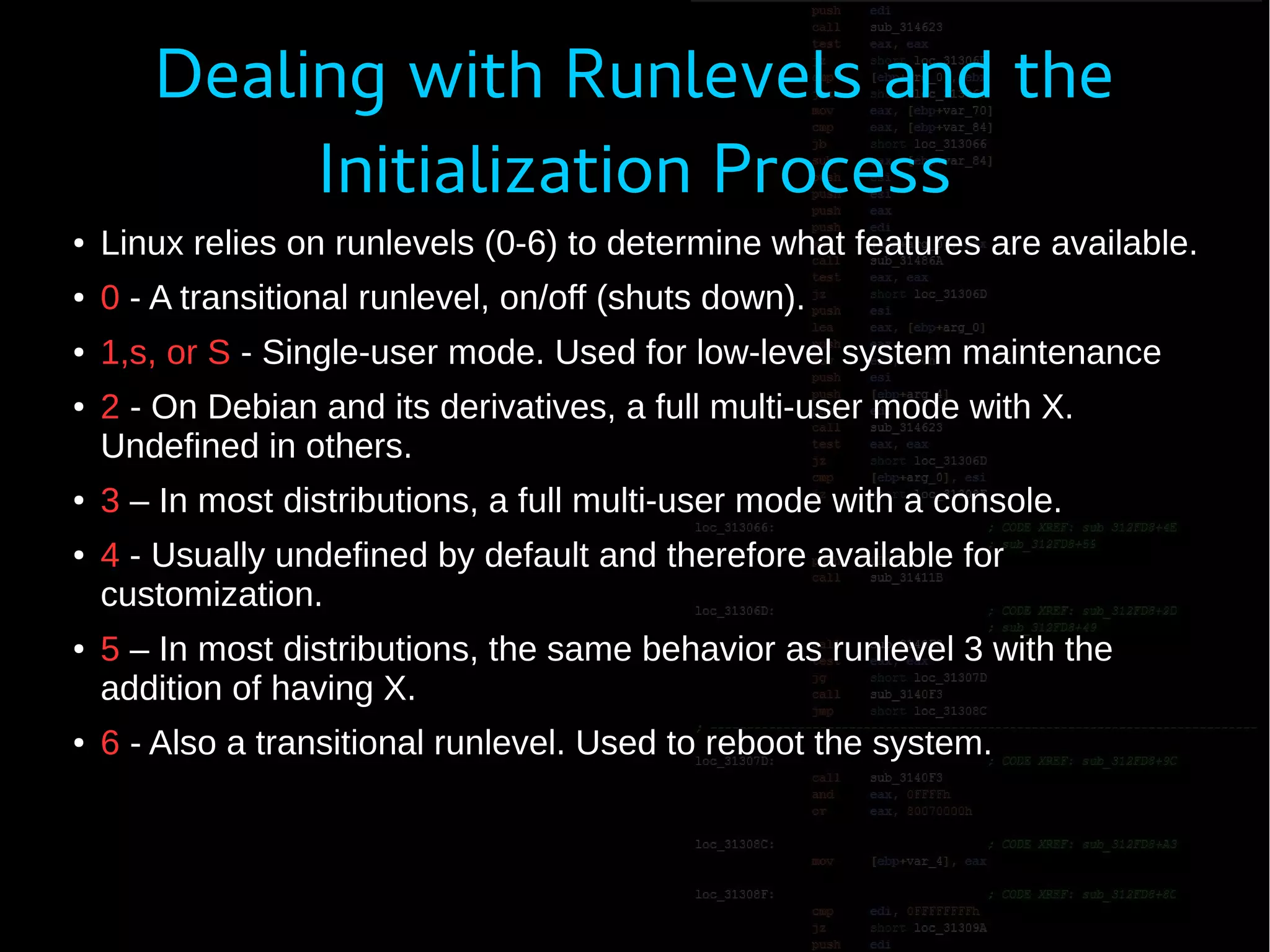 Linux : Booting and runlevels | PPT