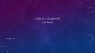 Kindly hit a like, subscribe
and Share!
Thank you 