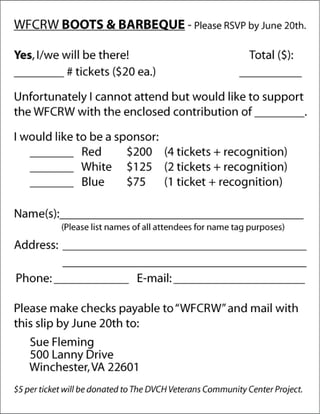 Boots and Barbeque RSVP