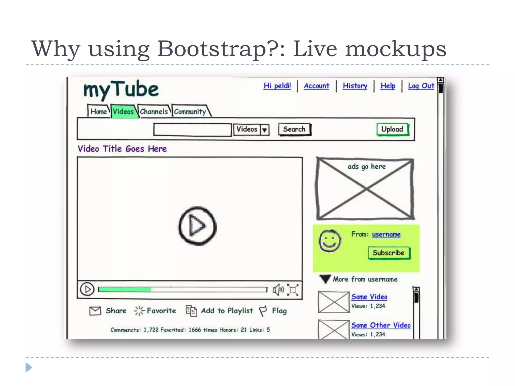 Why using Bootstrap?: Live mockups
 