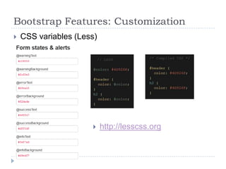 Bootstrap Features: Customization
 