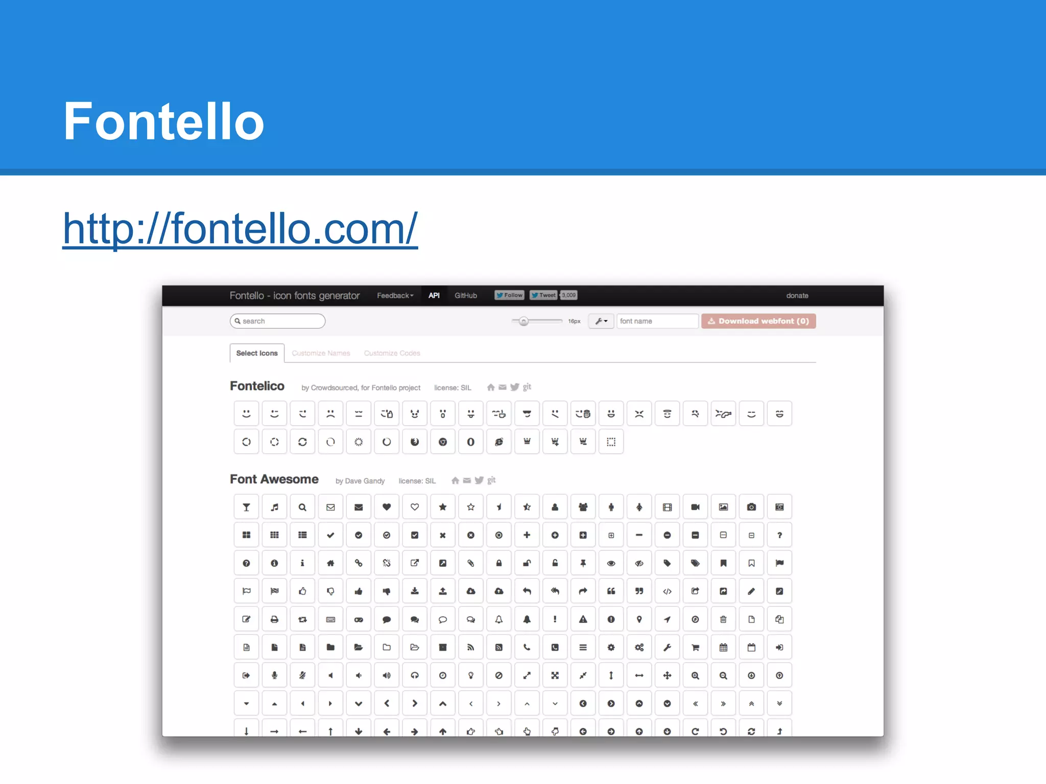 Fontello
http://fontello.com/
 