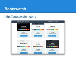 Bootswatch
http://bootswatch.com/
 
