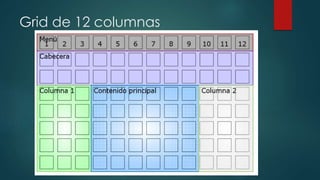 Grid de 12 columnas
 