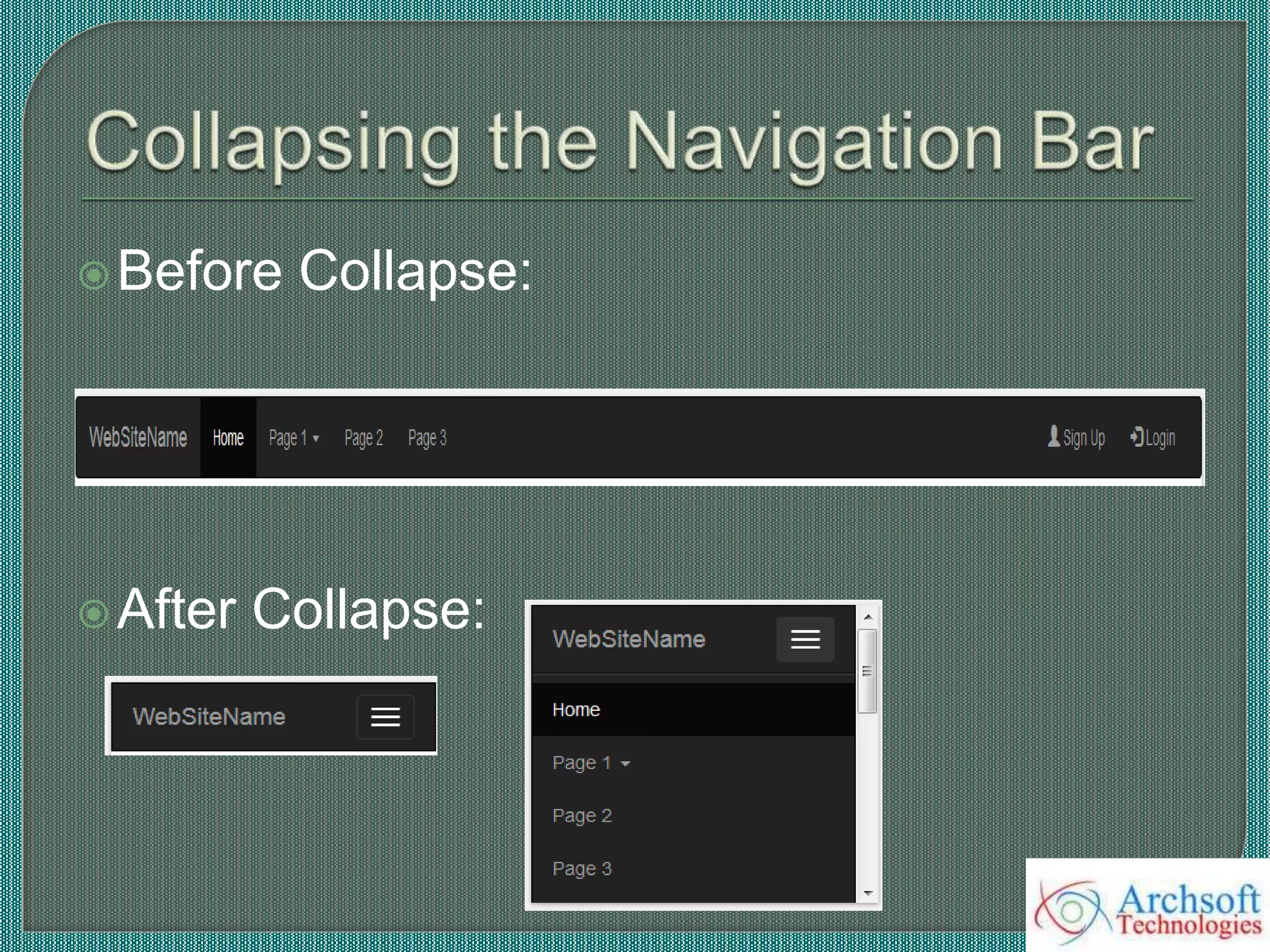 Before Collapse:
After Collapse:
 