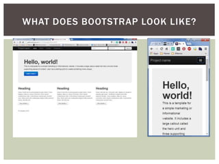 WHAT DOES BOOTSTRAP LOOK LIKE?
 