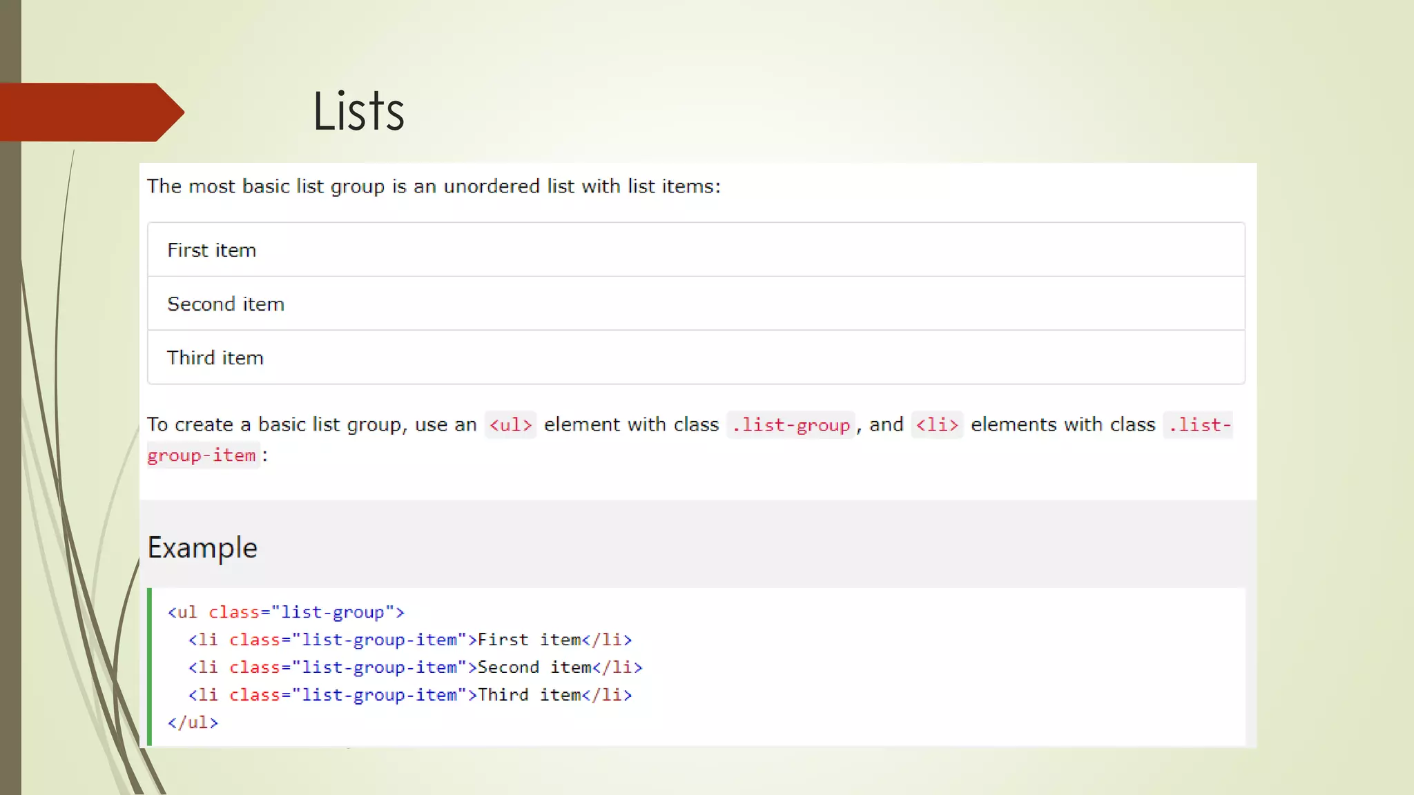 Abdalmohaymen alesmaeel
abdmoh87@gmail.com
Lists
 