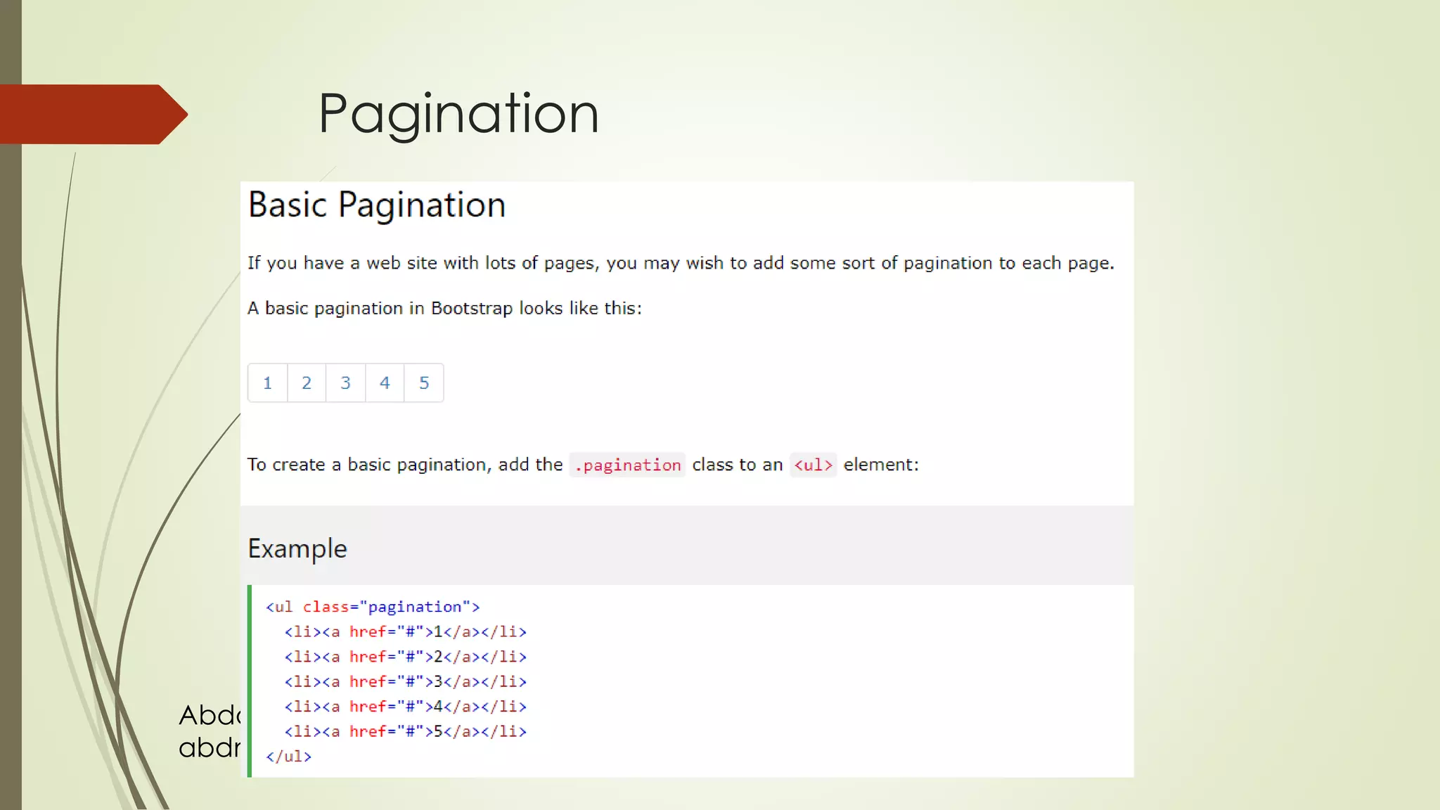 Abdalmohaymen alesmaeel
abdmoh87@gmail.com
Pagination
 