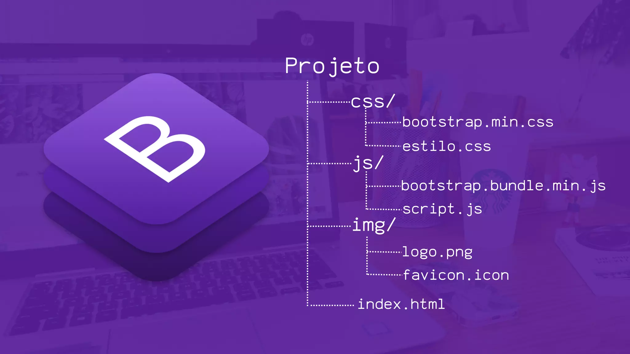 Projeto
index.html
img/
logo.png
favicon.icon
js/
bootstrap.bundle.min.js
script.js
css/
bootstrap.min.css
estilo.css
 