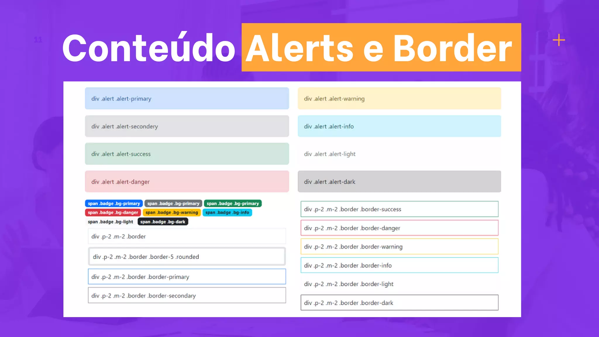 Conteúdo Alerts e Border
11
 