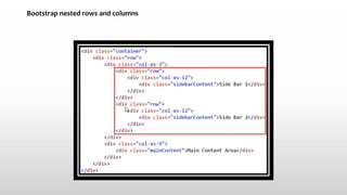 Bootstrap nested rows and columns
 