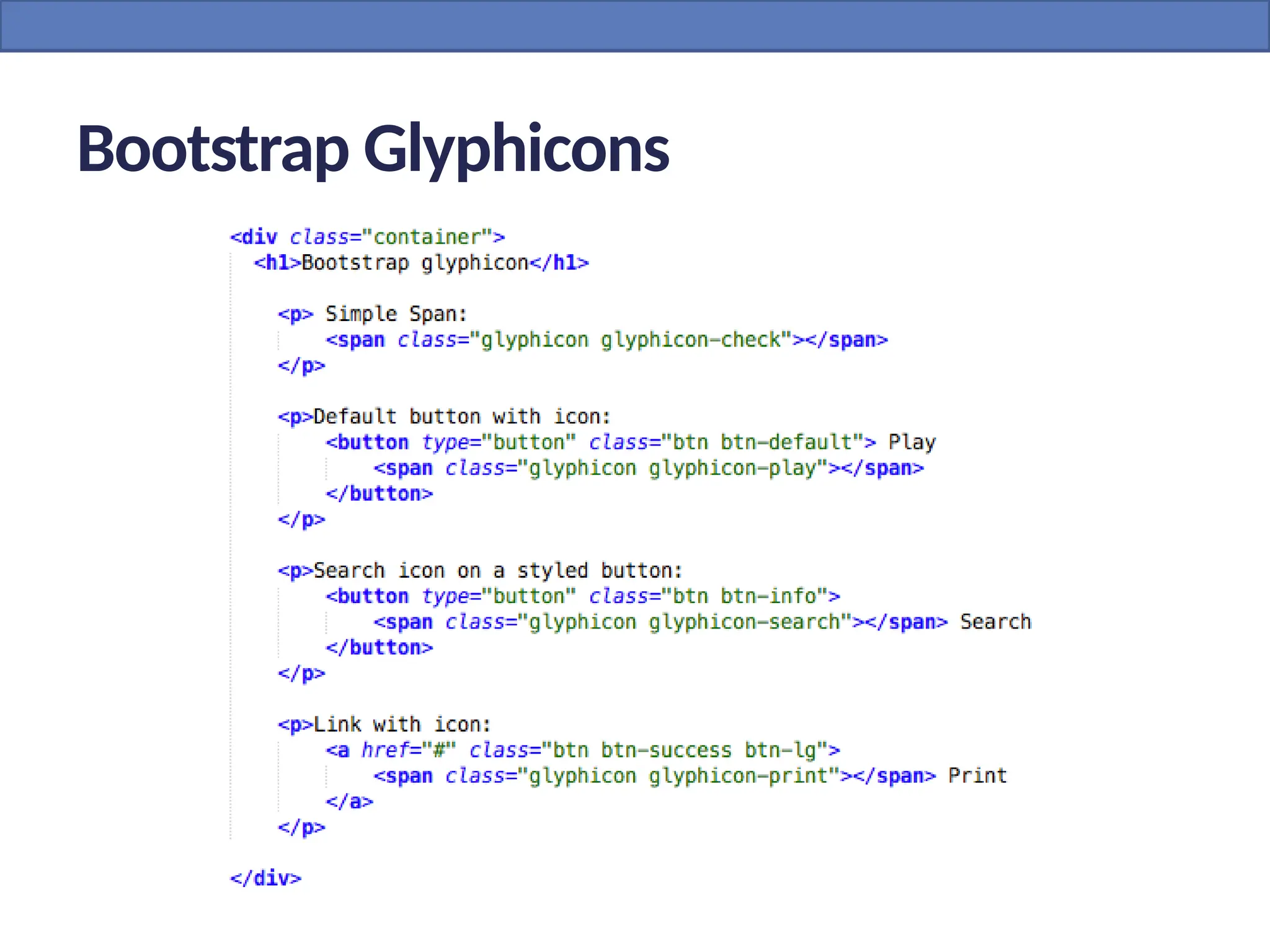 Bootstrap Glyphicons
 