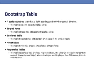 Bootstrap Table
 