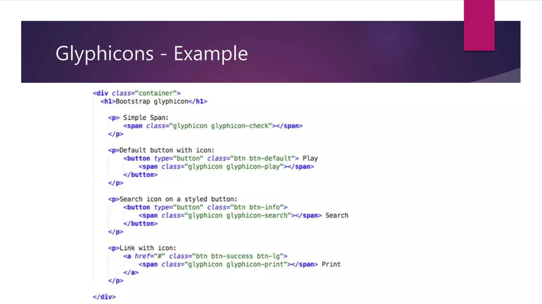 Glyphicons - Example
 