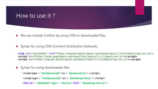 Bootstrap - Basics | PPTX