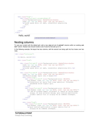 Bootstrap tutorial | PDF