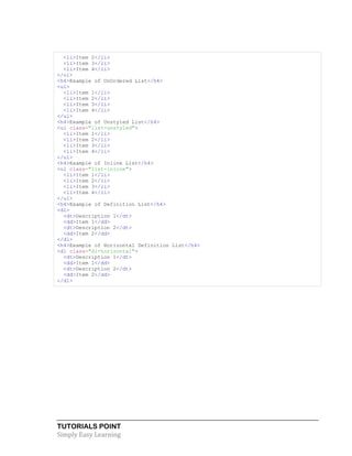 Bootstrap tutorial | PDF